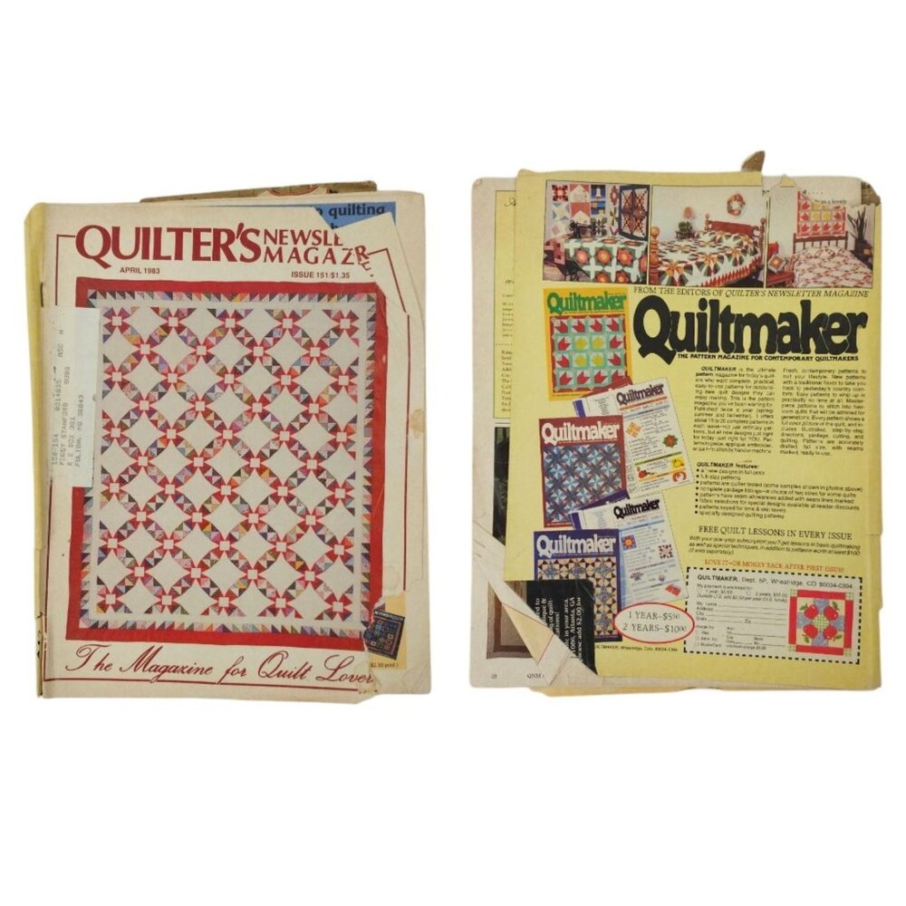 Quilters Newsletter Magazine Lot of 6 March April May June July/August 1983 1991 - Picture 4 of 10